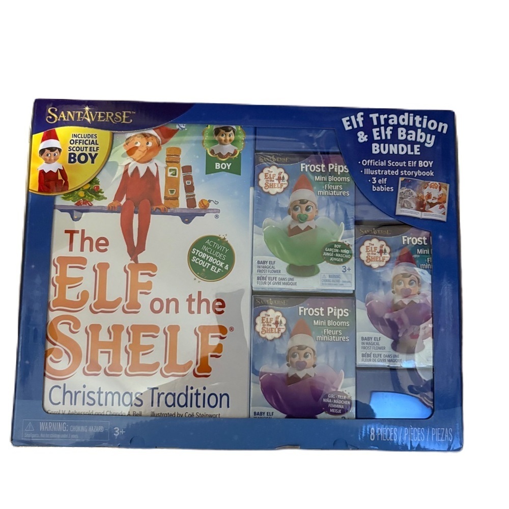 Elf on the Shelf Christmas Tradition Set Bundle W/ Baby Frost Pips Boy NEW